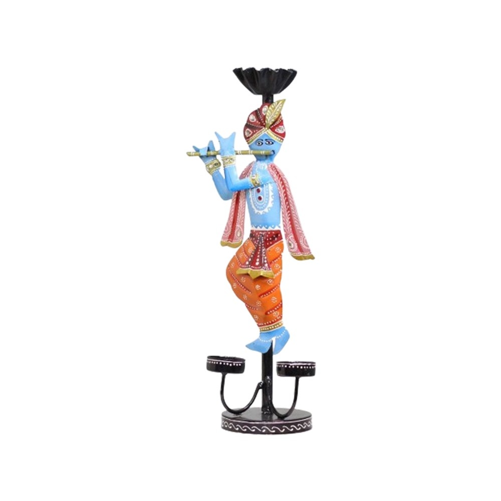 Krishna Bansuri T light – Decorative Lord Krishna Candle Holder